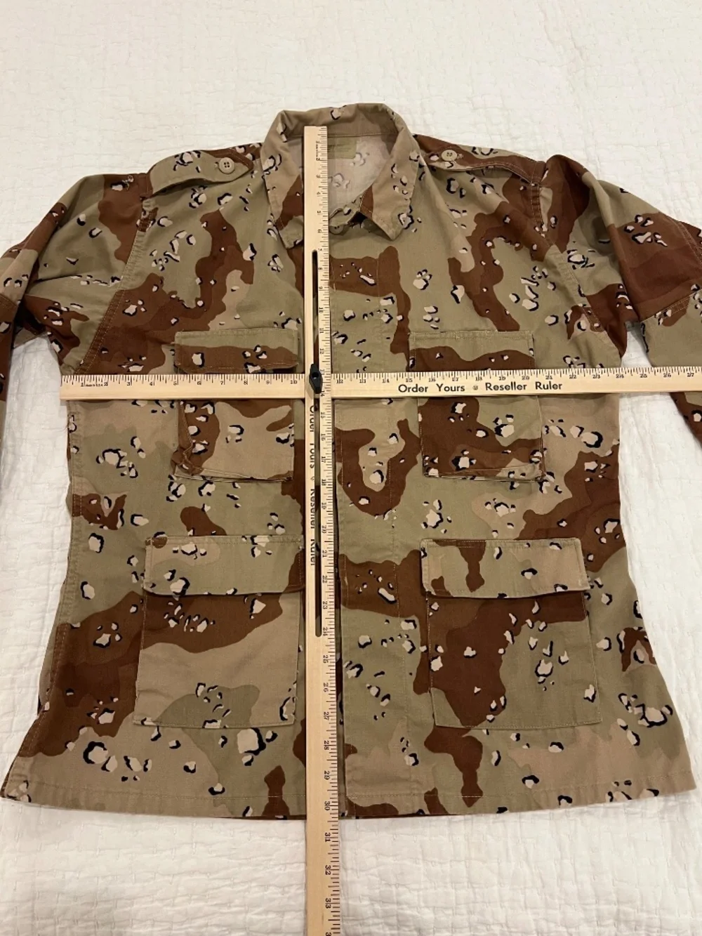 Vintage 90s Military Jacket Mens Large Chocolate Chip Gulf War Clean No Patches